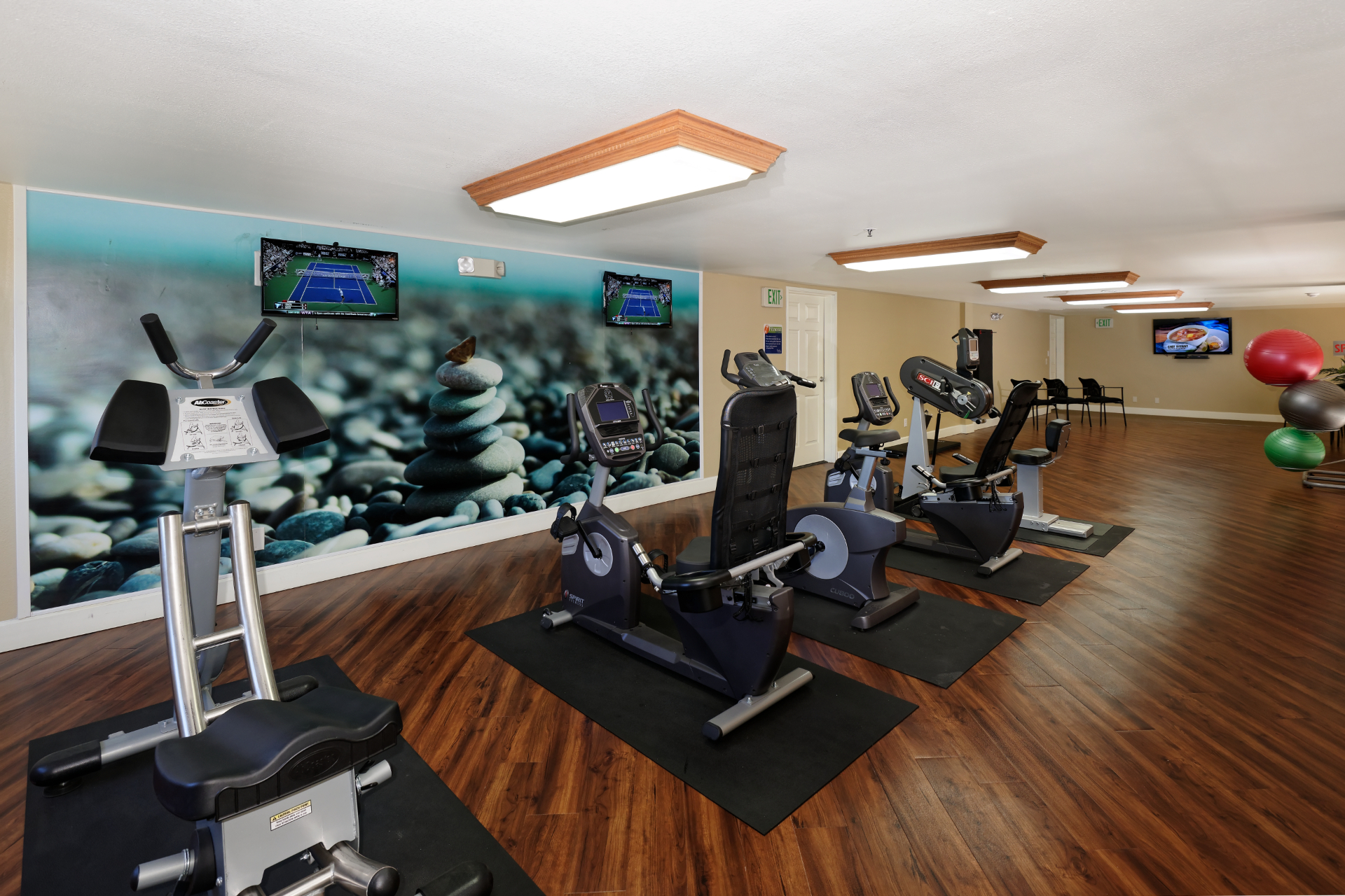 Fitness center with cardio equipment